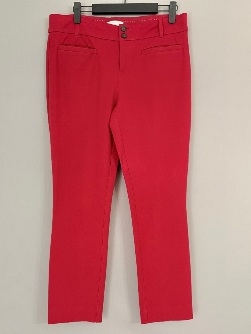 Anthropologie The Essential Slim Size 10 Berry Red Cropped Ankle Pants